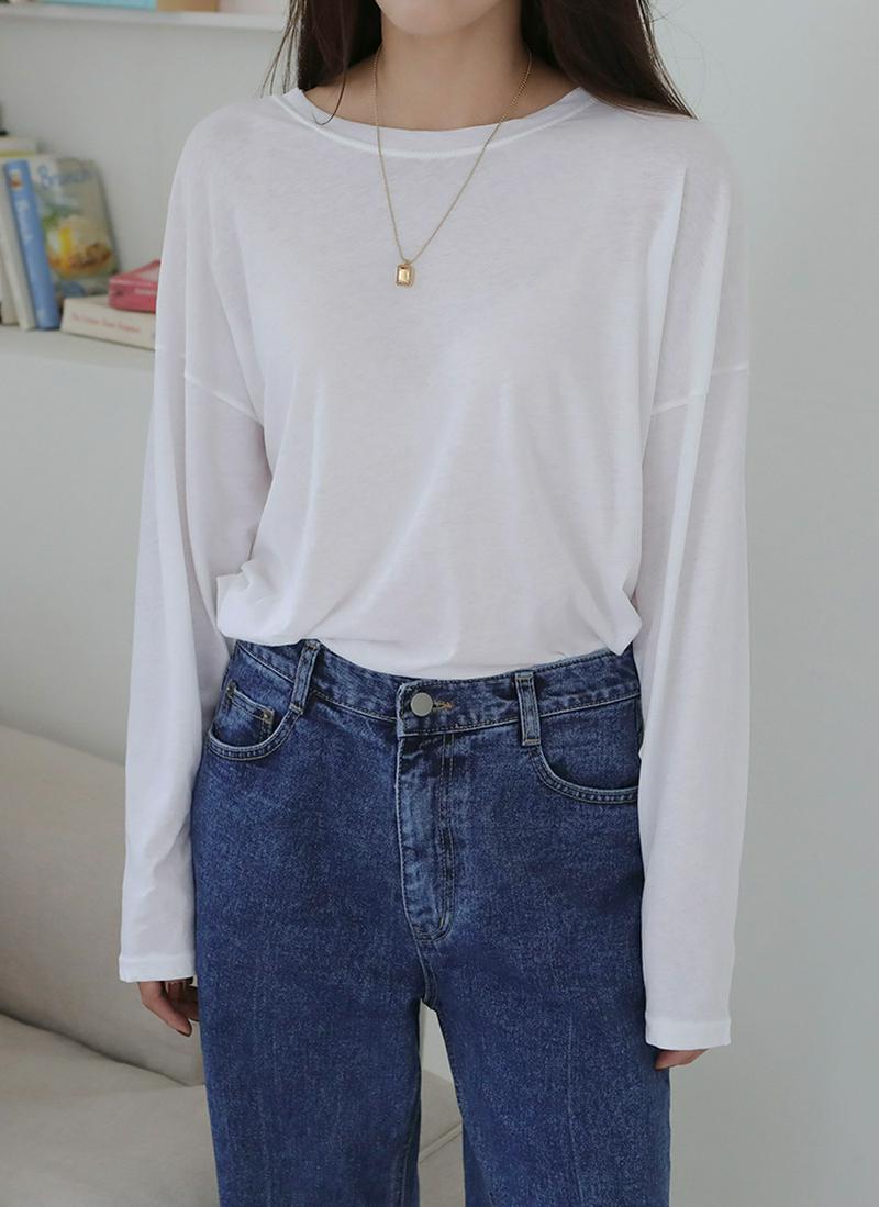 コットンラウンドネックTシャツ