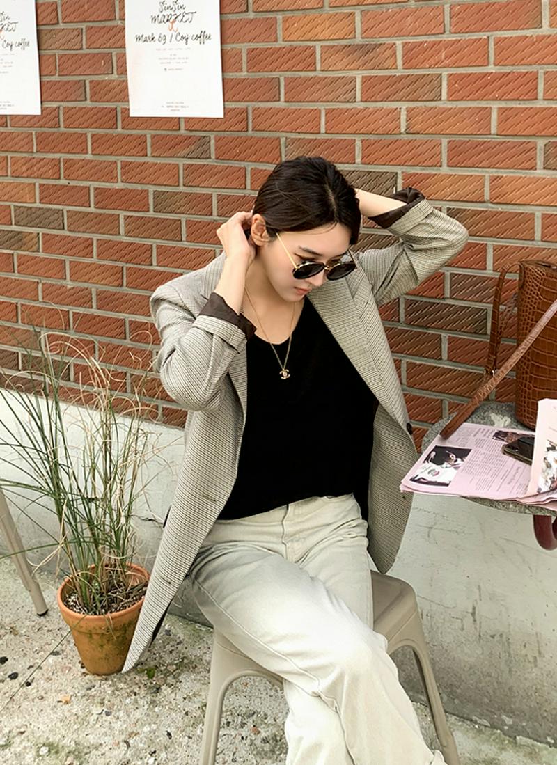 ハウンドトゥースチェックジャケット