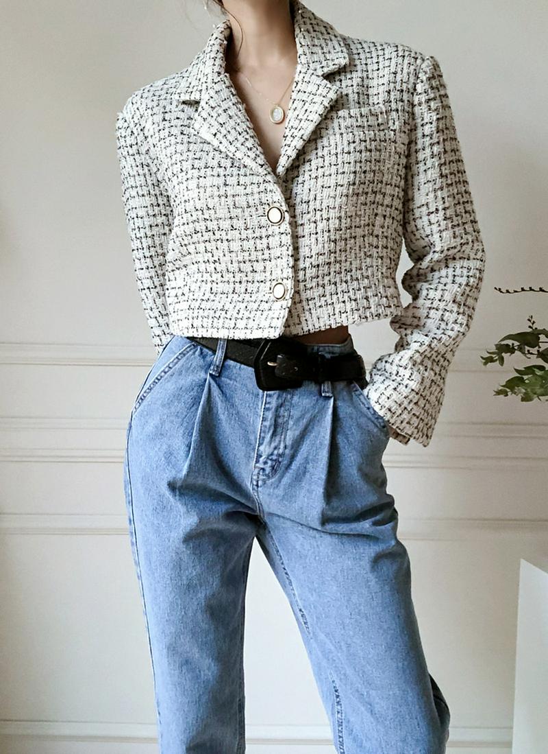 クロップドツイードジャケット