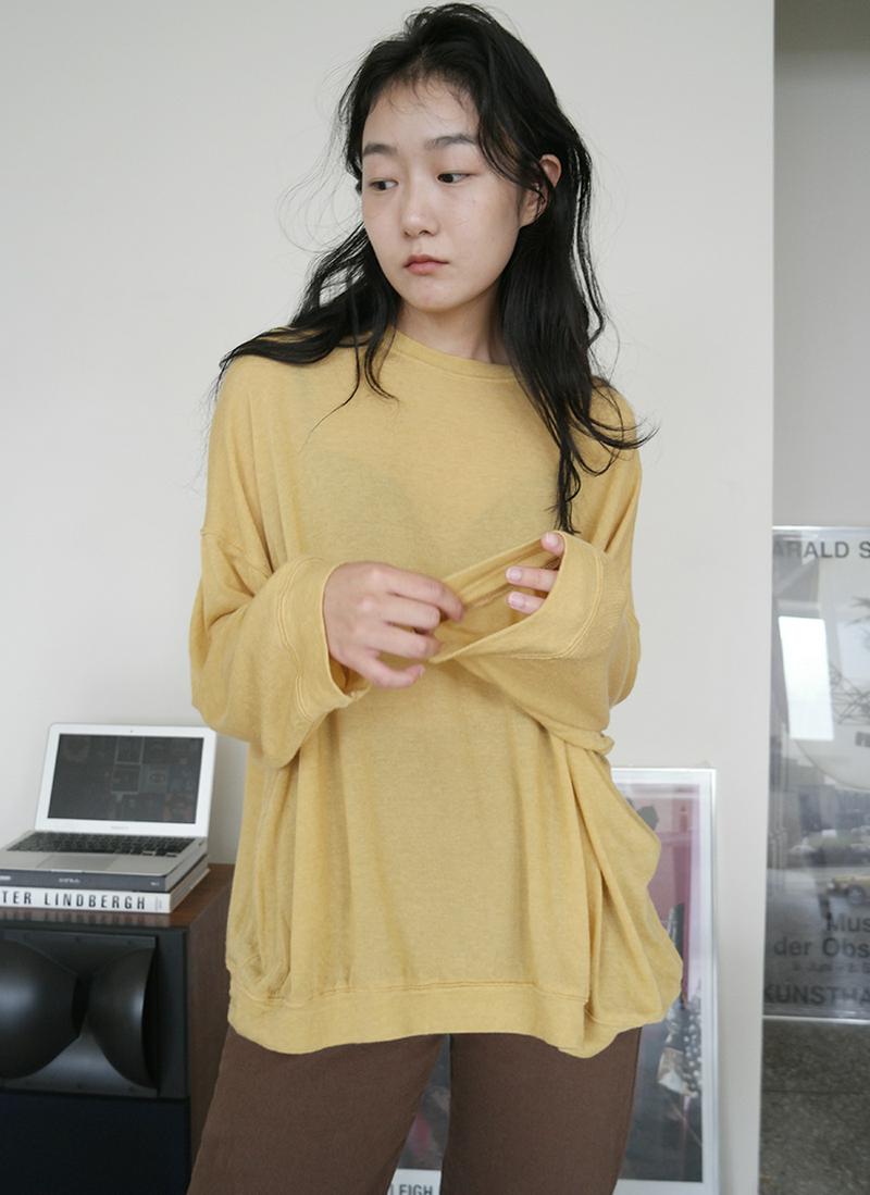 ウール混ロングスリーブTシャツ