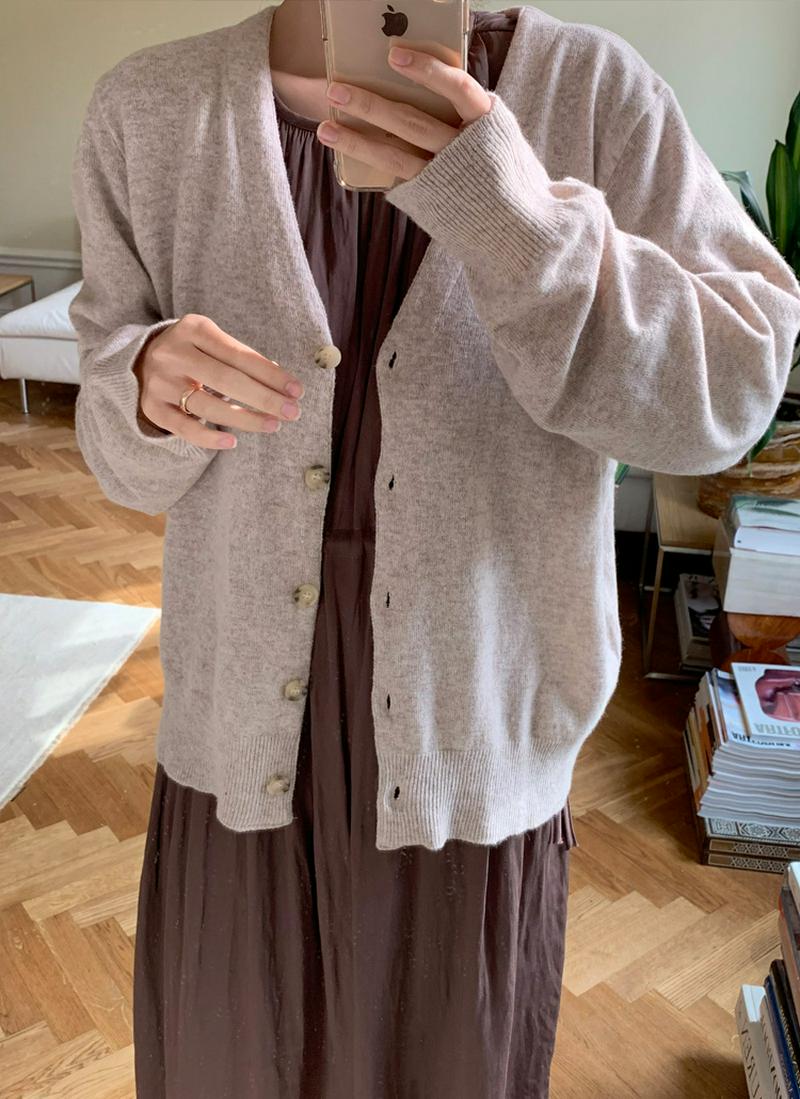Vネックワイドカーディガン