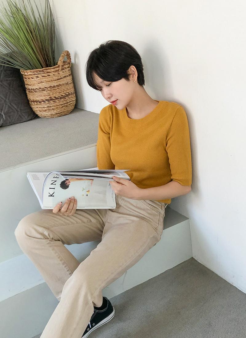 ハーフスリーブニット