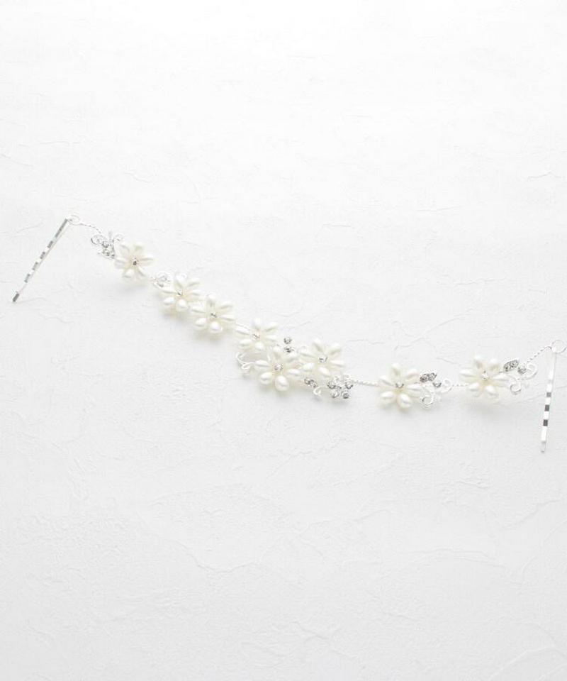パール調お花ヘッドドレス