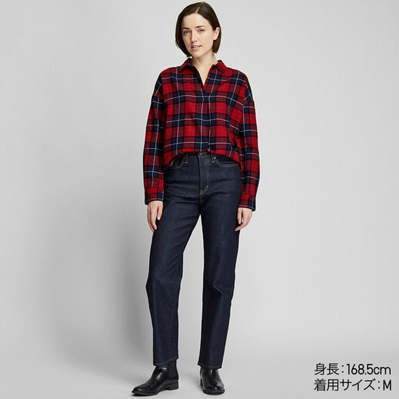 フランネルチェックスキッパーシャツ（長袖）