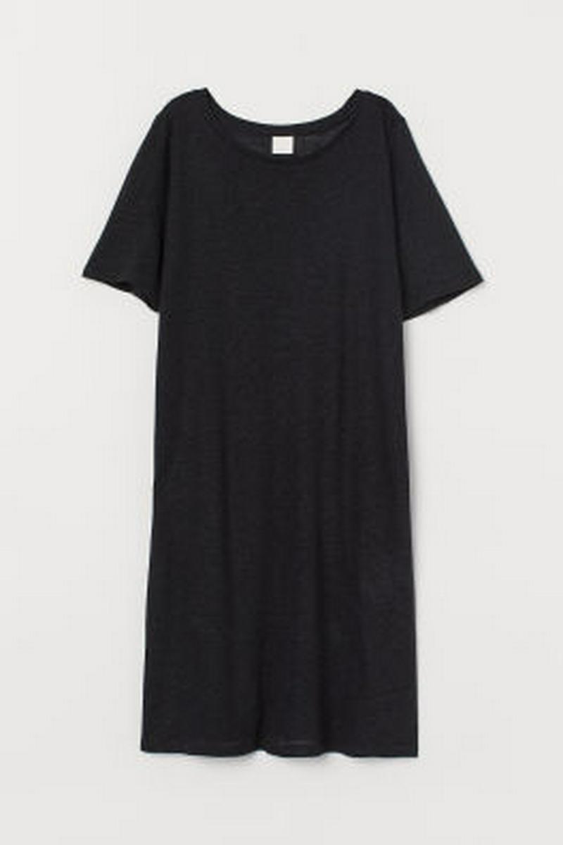 リネンブレンドTシャツワンピース