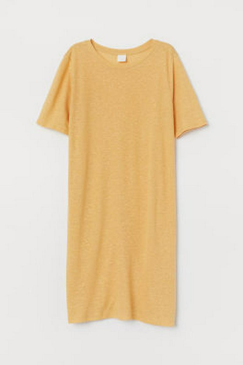 リネンブレンドTシャツワンピース