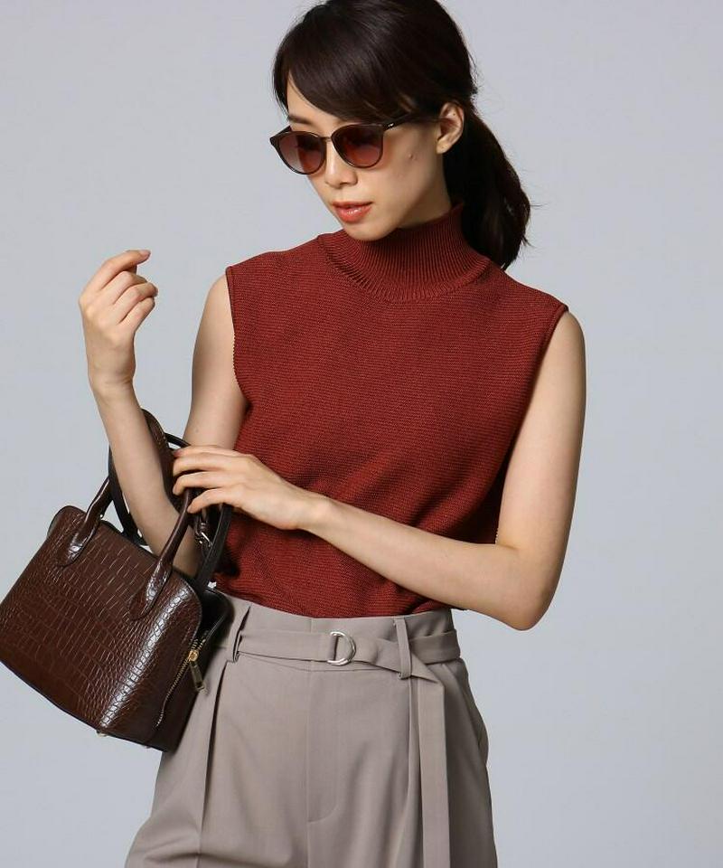 ◆【洗える】ストレッチミドルハイネックプルオーバー