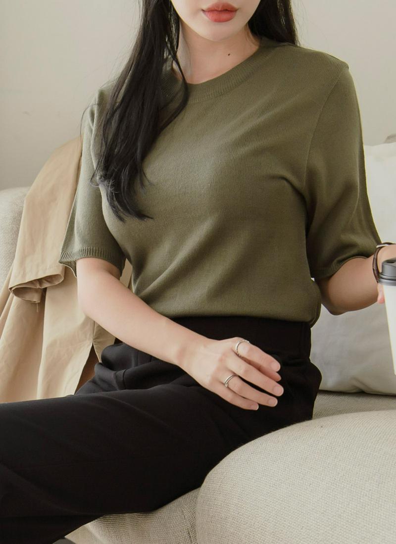 ハーフスリーブニット