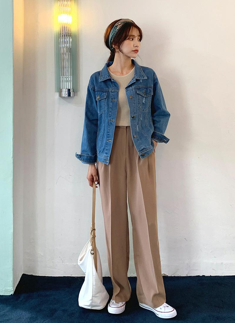 ダメージデニムジャケット・全1色