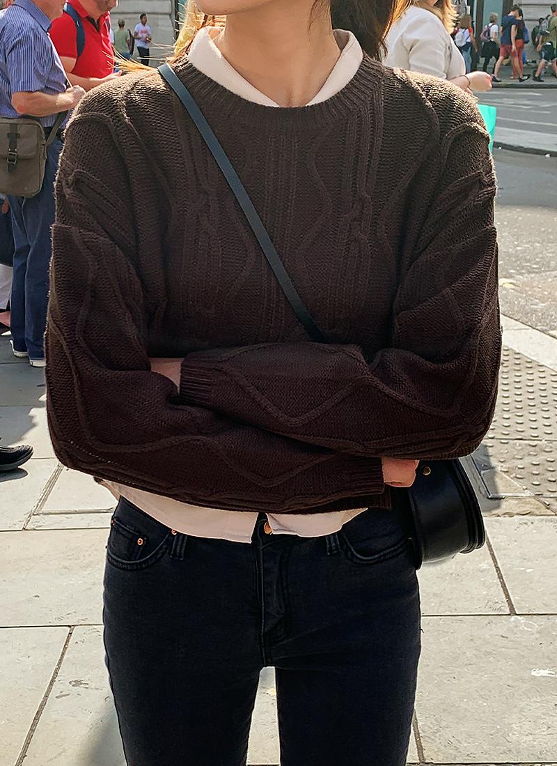 ユニーククロップドニット