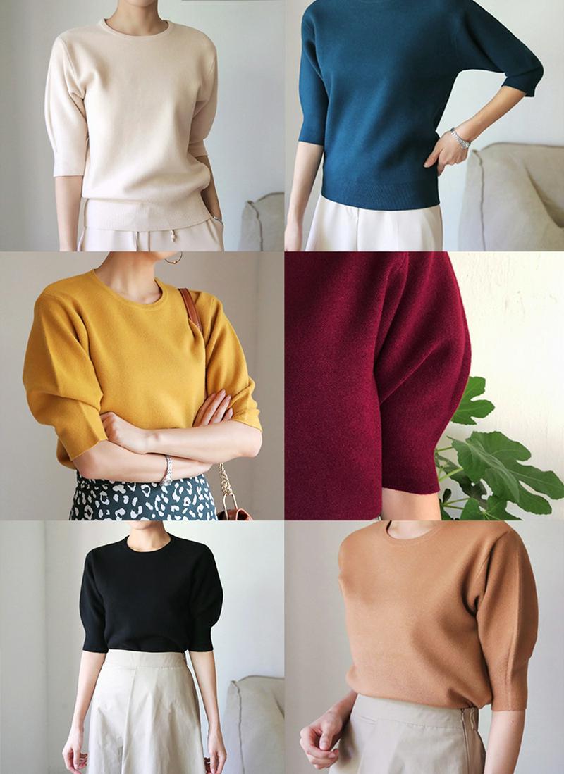 パフスリーブニット・全7色