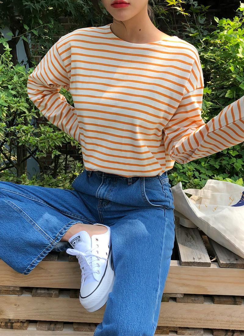 ボーダーラウンドTシャツ