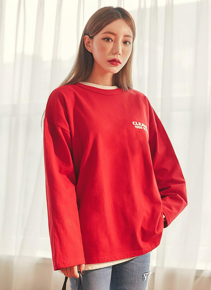 CLEANSEレタリングロングTシャツ