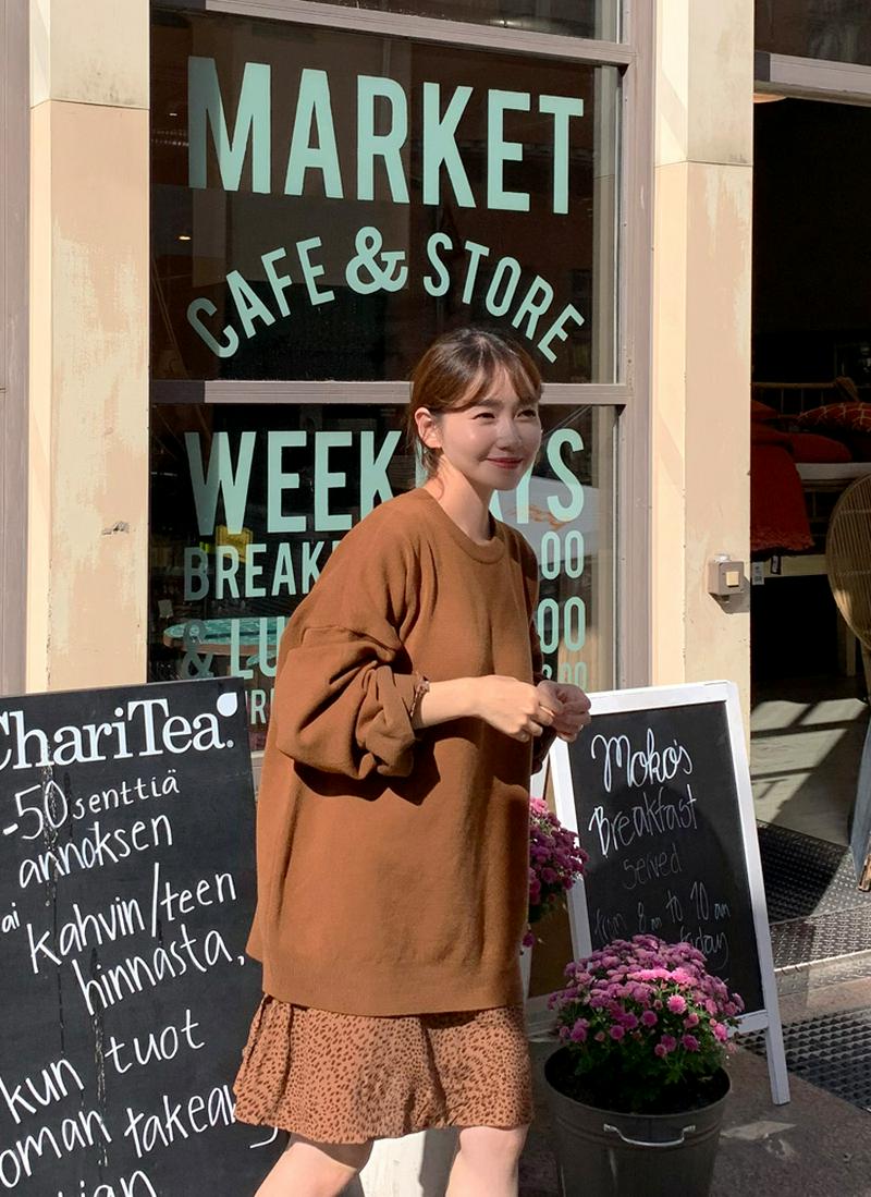 オーバーウール混ニット