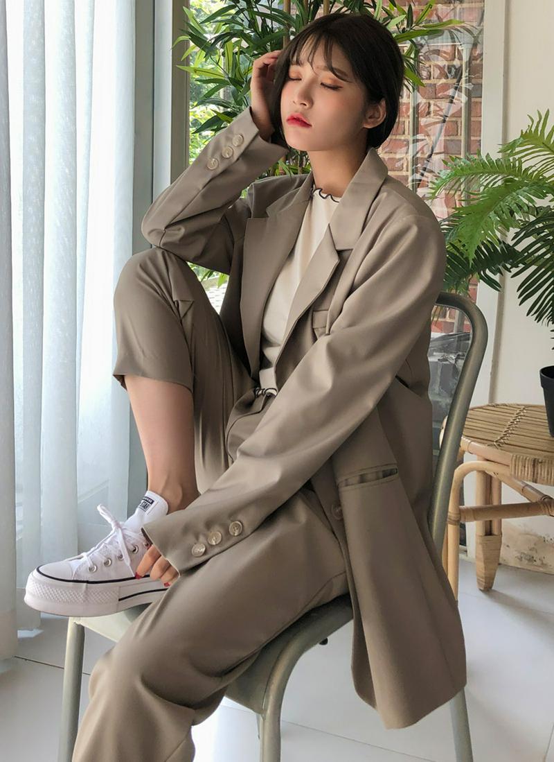 ツーボタンボクシージャケット