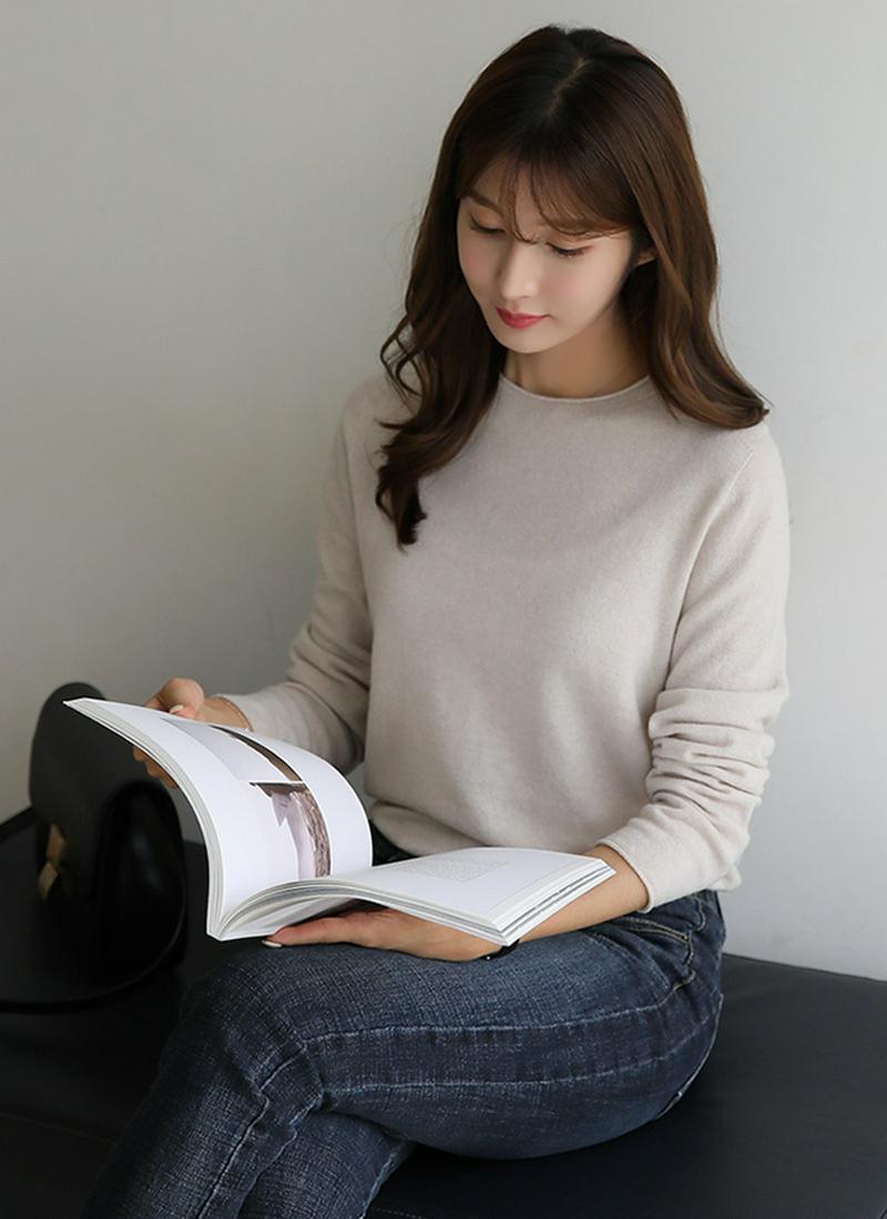 ウールカシミア混ニット