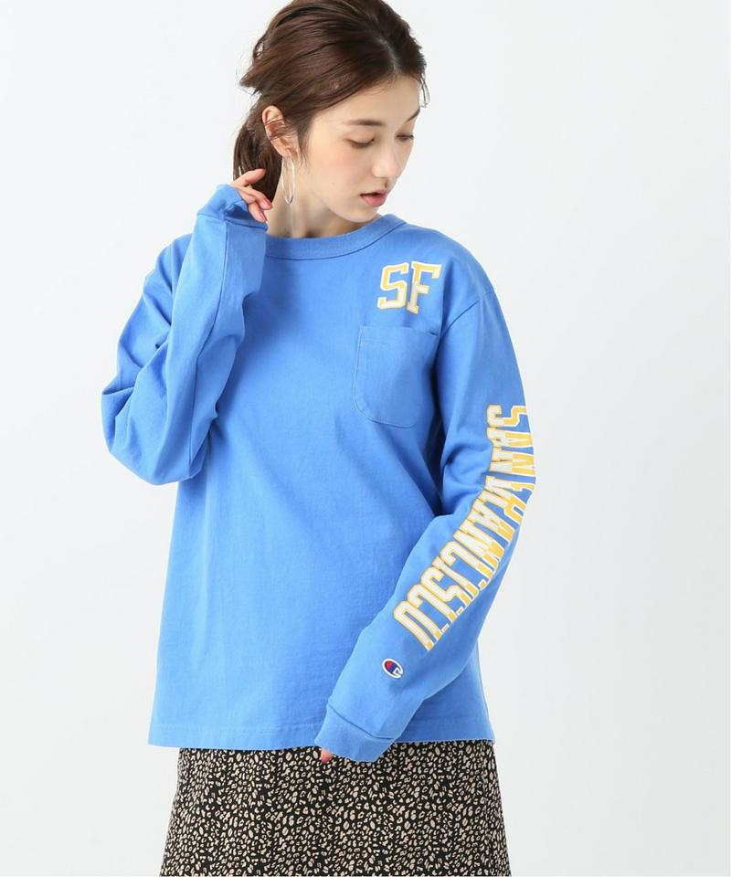 【Champion/チャンピオン】LONG SLEEVE T-SHIRT WITH POCKET：Tシャツ