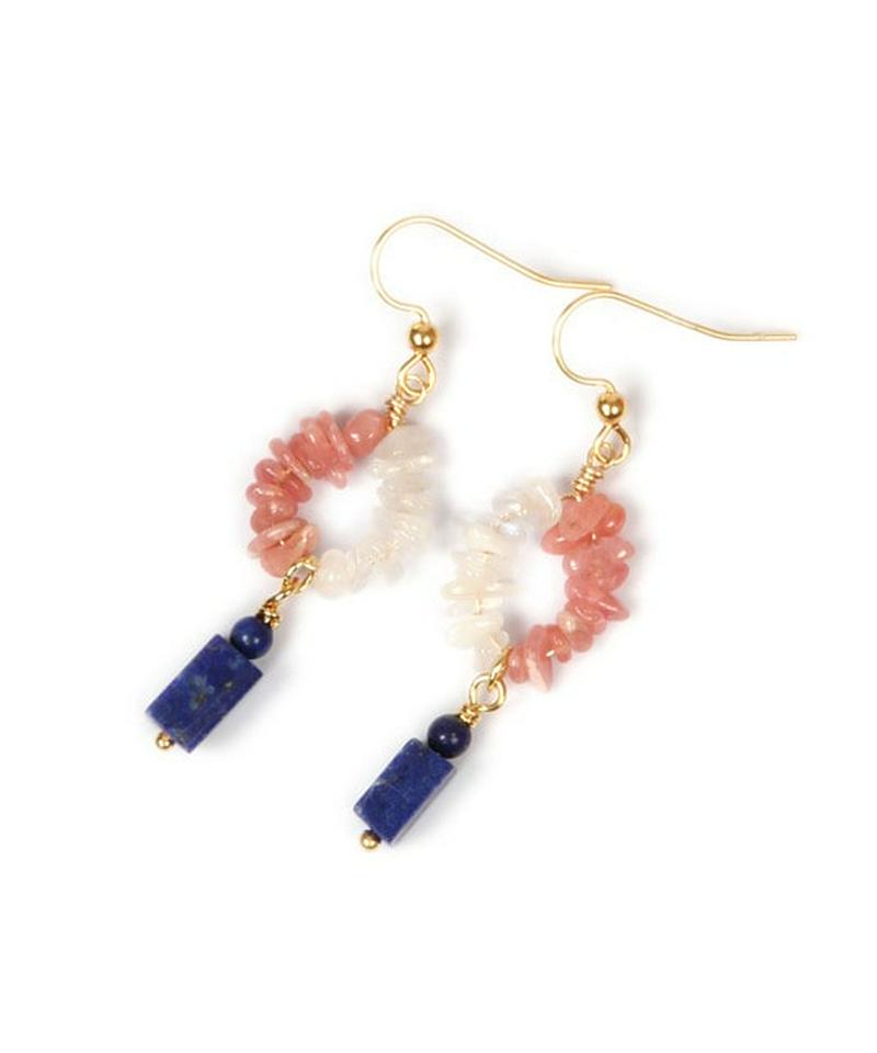 【9月誕生石】K14GF ラピスラズリ×2種サザレピアス