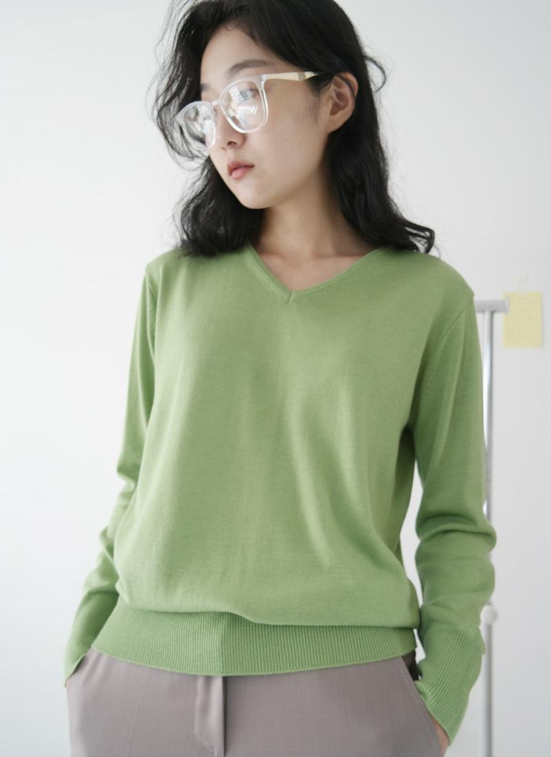 カシミヤ混ベーシックニット