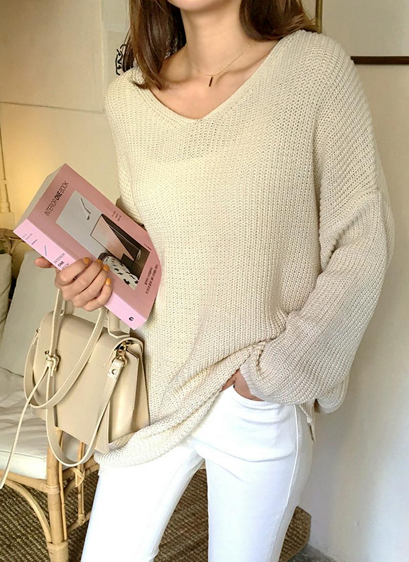 ドロップショルダーニット