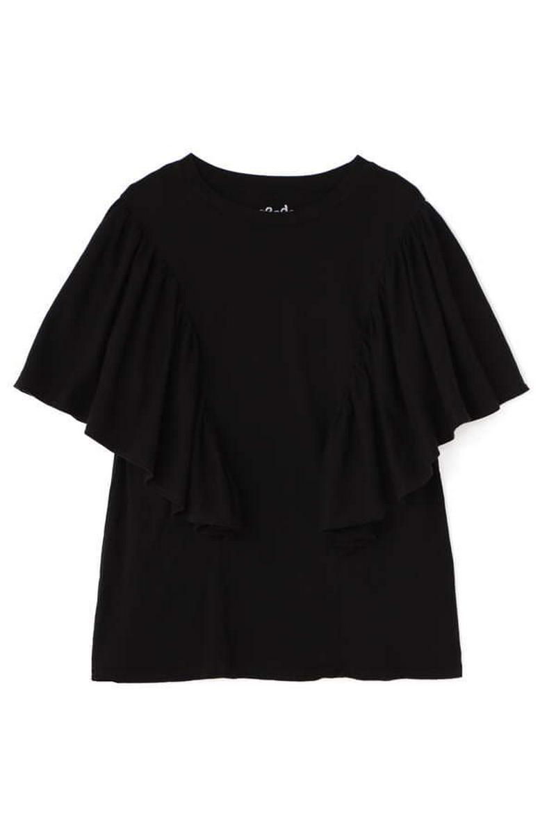 袖ラッフルカットソー