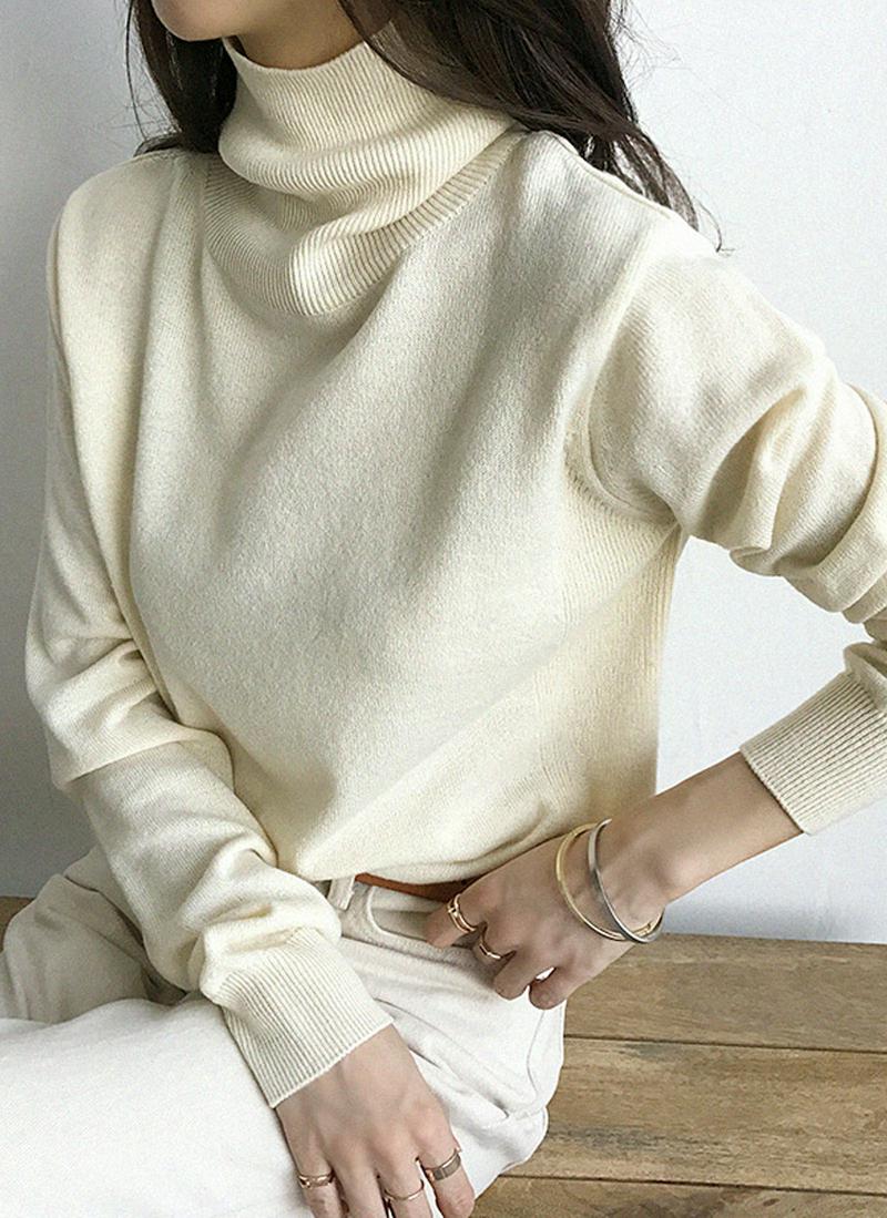 デイリータートルネックニット