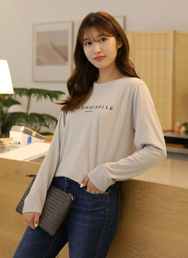 レタリングロングTシャツ