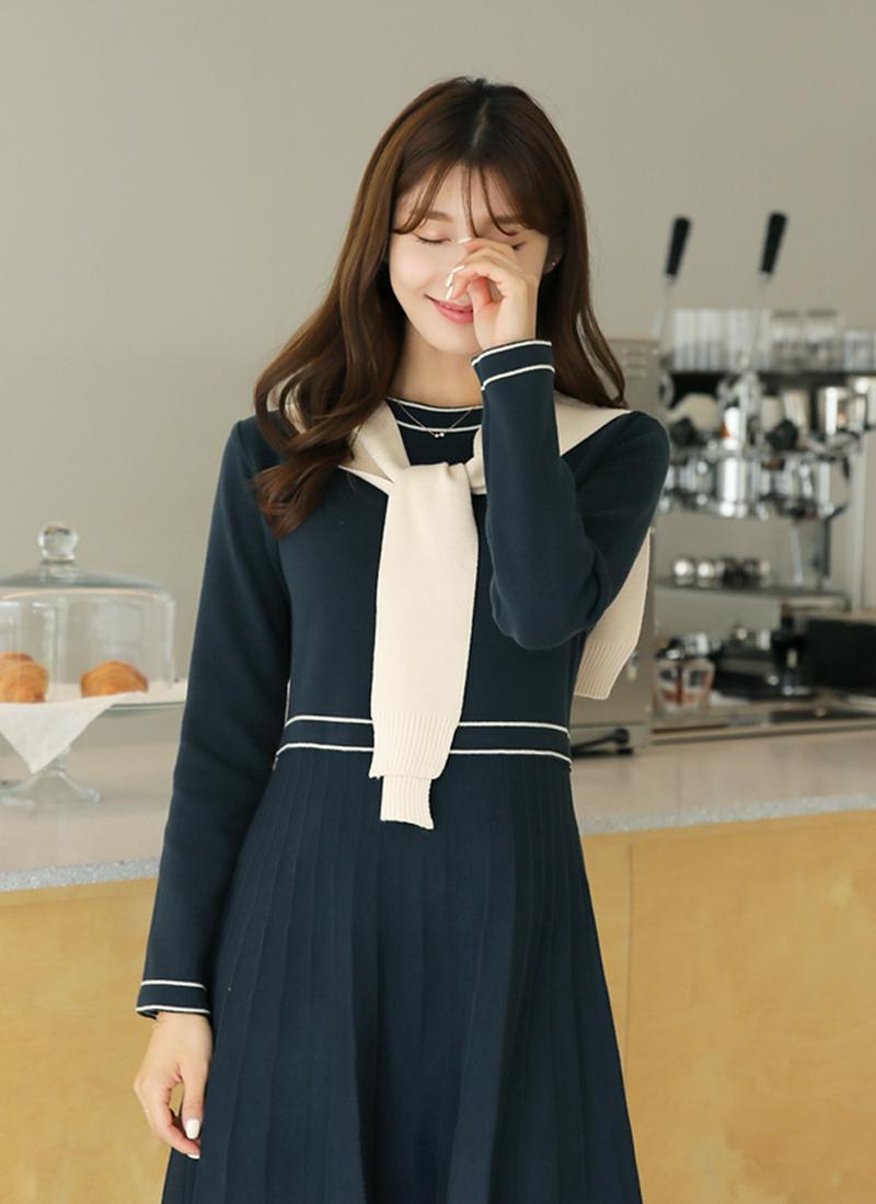 リブニットショール