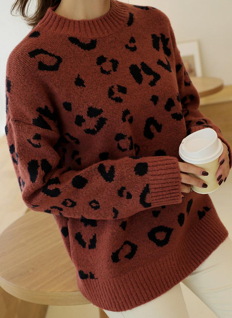 レオパードニット