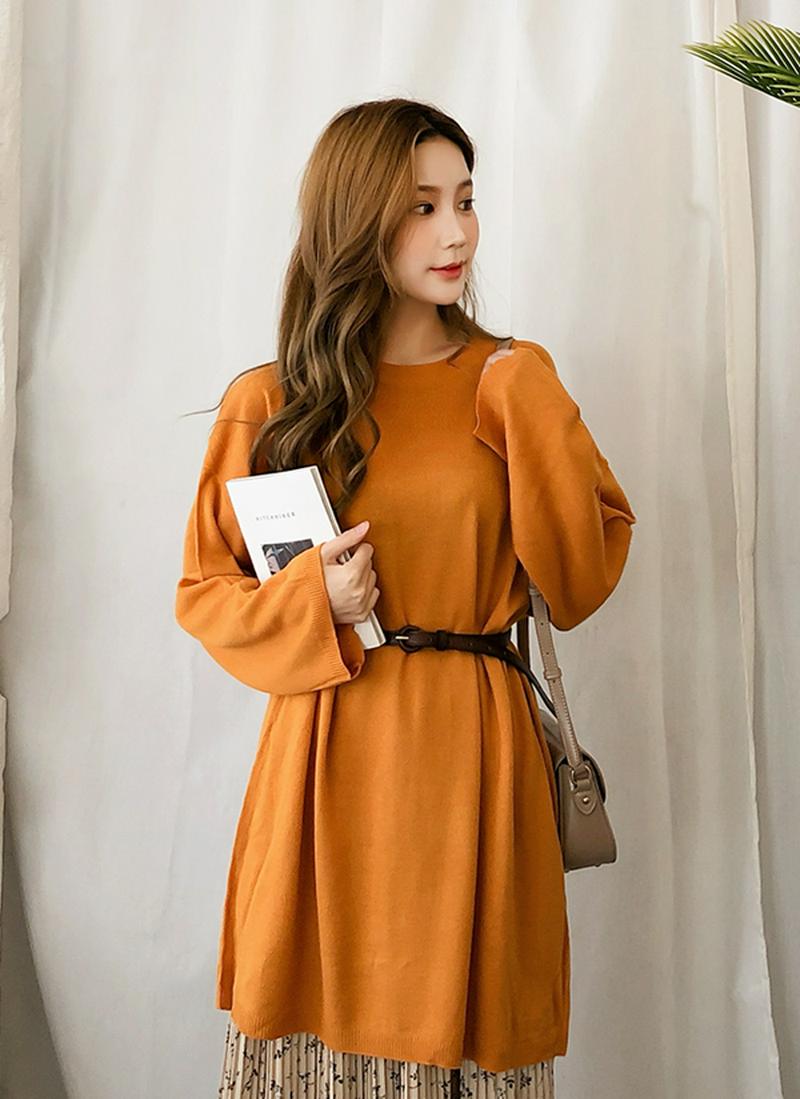 ドロップロングニット