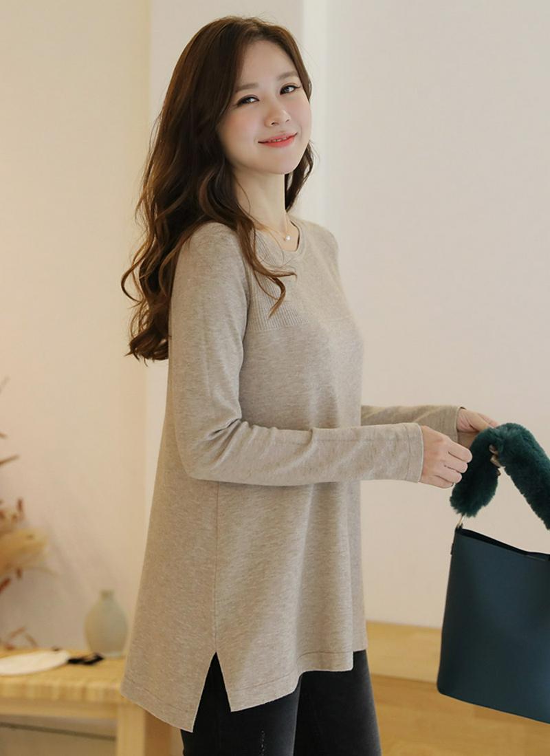 Aラインスリットニット