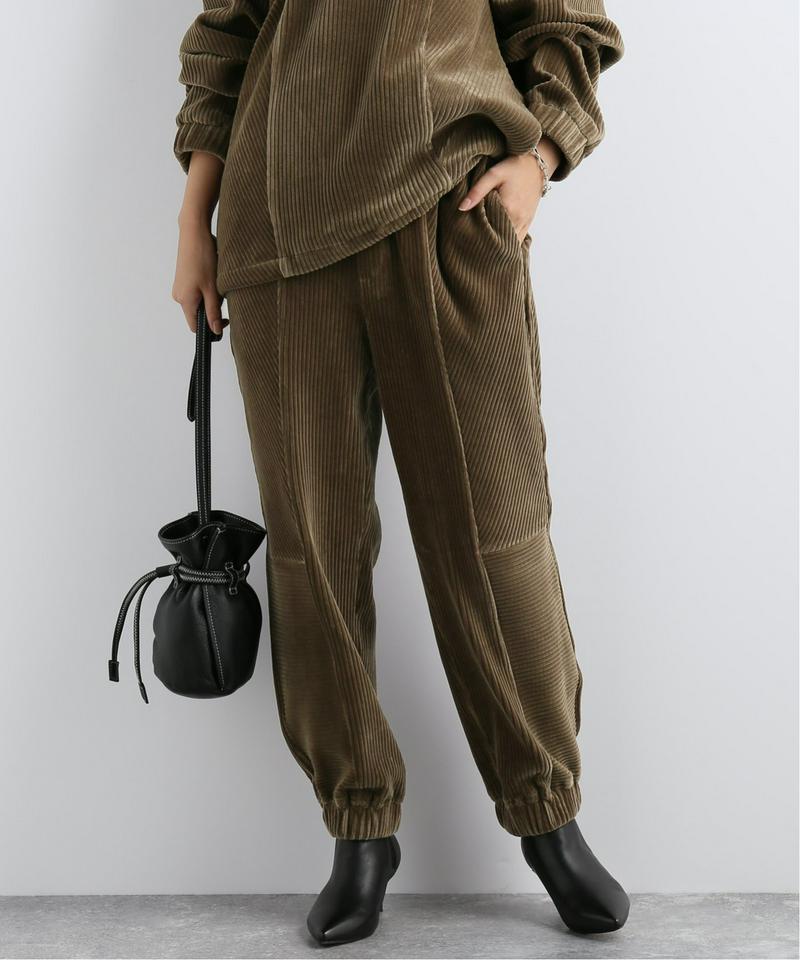 【 KINDA GARDEN / カインダ・ガーデン 】CORDUROY PANEL SWEAT PANT:パンツ