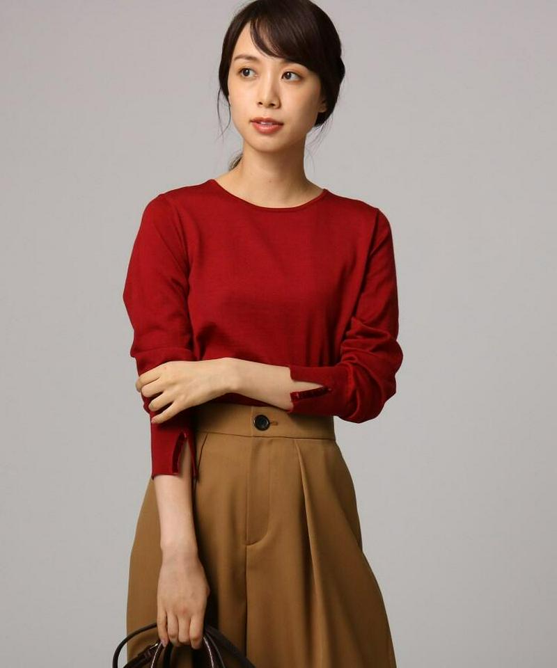 スリーブスリットウールニット