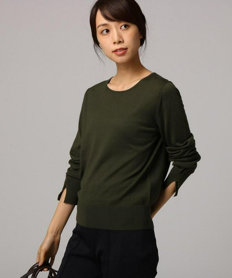 スリーブスリットウールニット