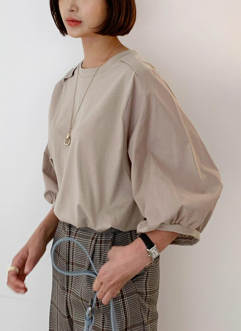 コントラストパフTシャツ・全3色