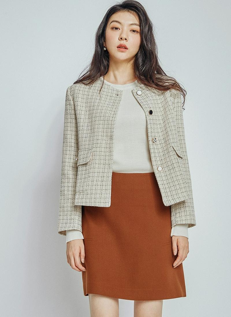 マルチボタンツイードジャケット
