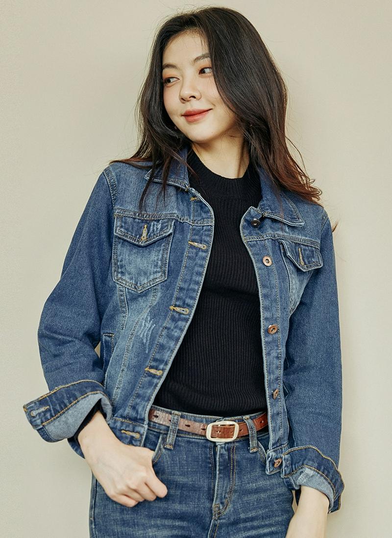 ダメージデニムジャケット