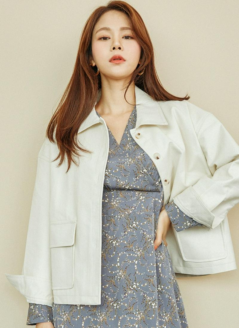 レザー調シングルジャケット