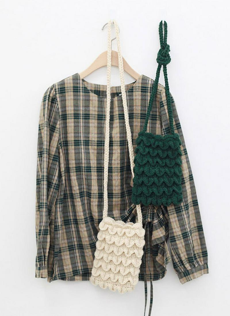 フリルニットミニバック