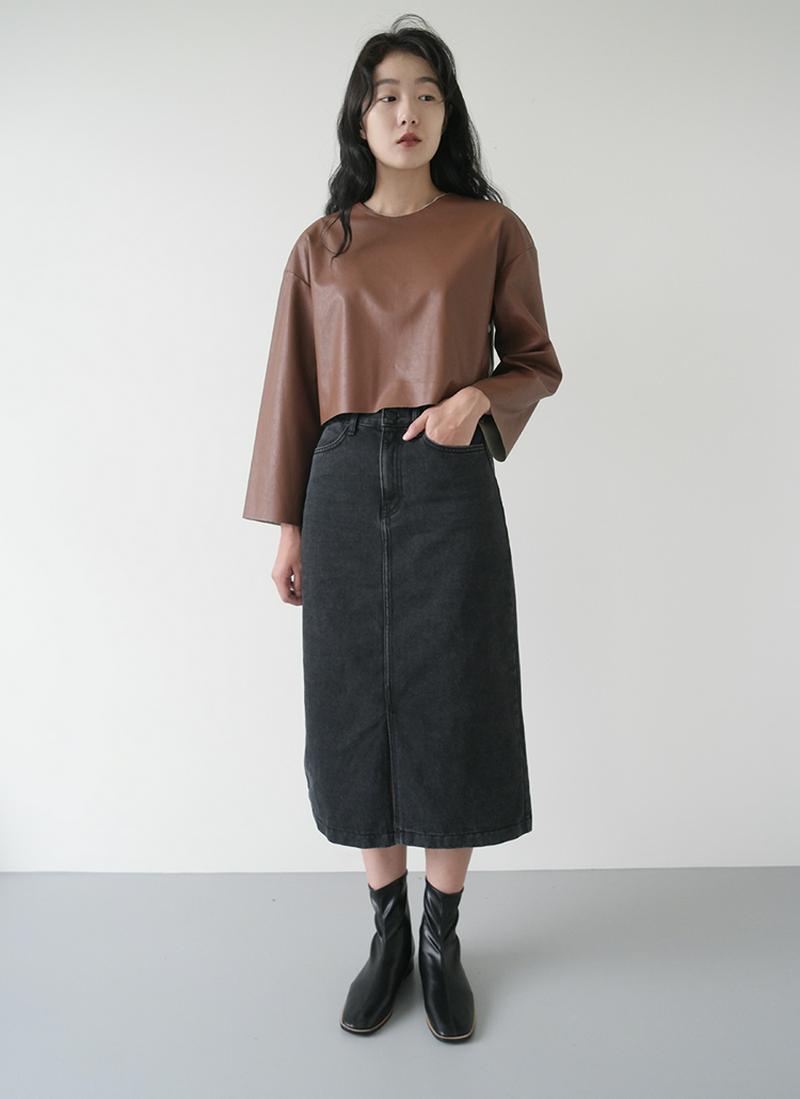 フェイクレザーTシャツ