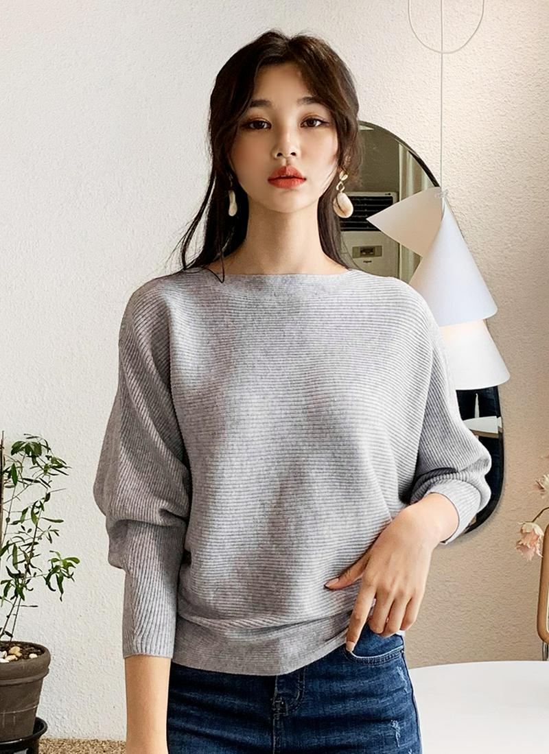 リブドルマンスリーブニット・全4色