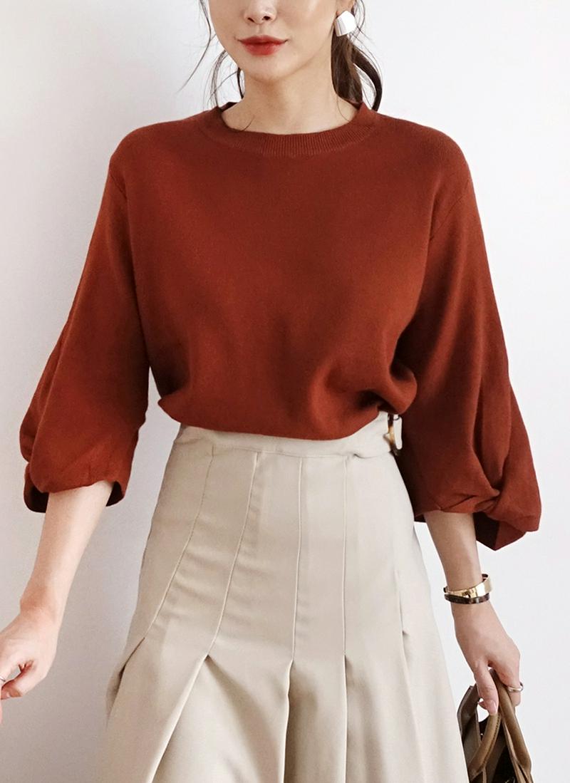 ツイストスリーブニット・全5色