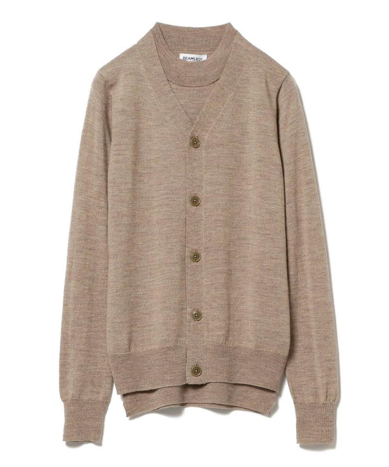 BEAMS BOY / 14ゲージ アンサンブルライク ロングスリーブ ニット