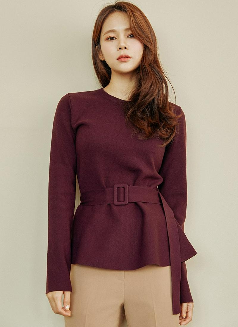 ベルトSETペプラムニット