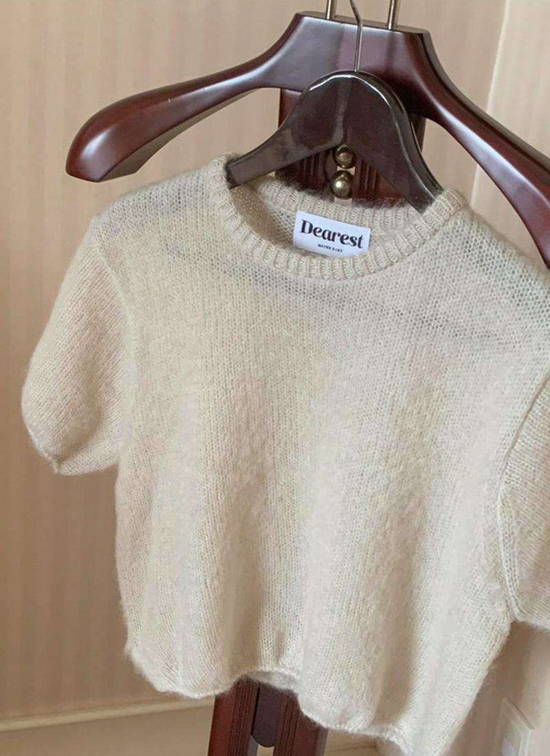 モヘア混ハーフニット