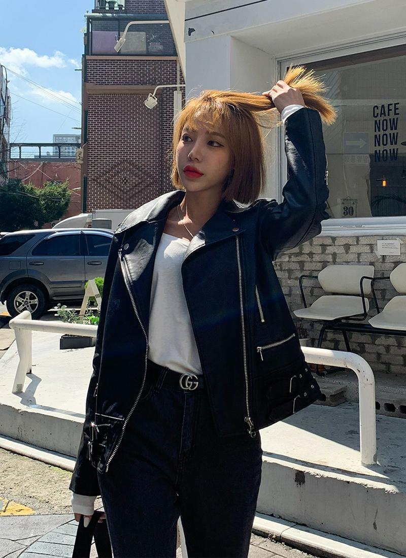 アイレットベルトライダースジャケット