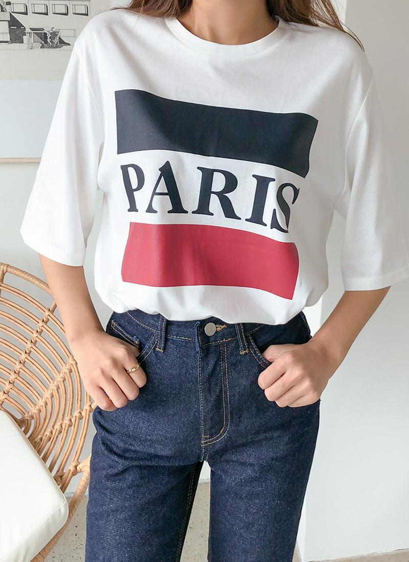 PARISロゴ半袖Tシャツ