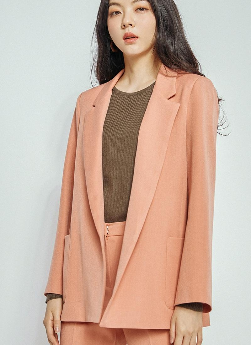 ポケットオープンジャケット(コーラル)