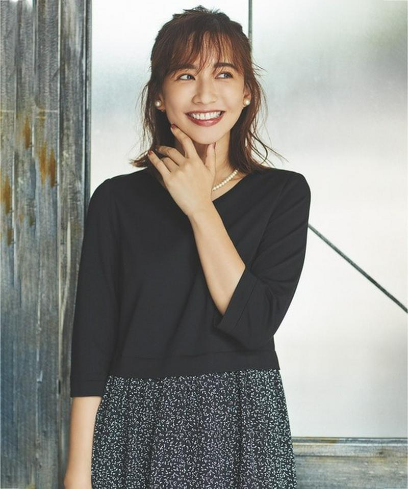 【優木まおみさん着用】ギャザーロング ワンピース