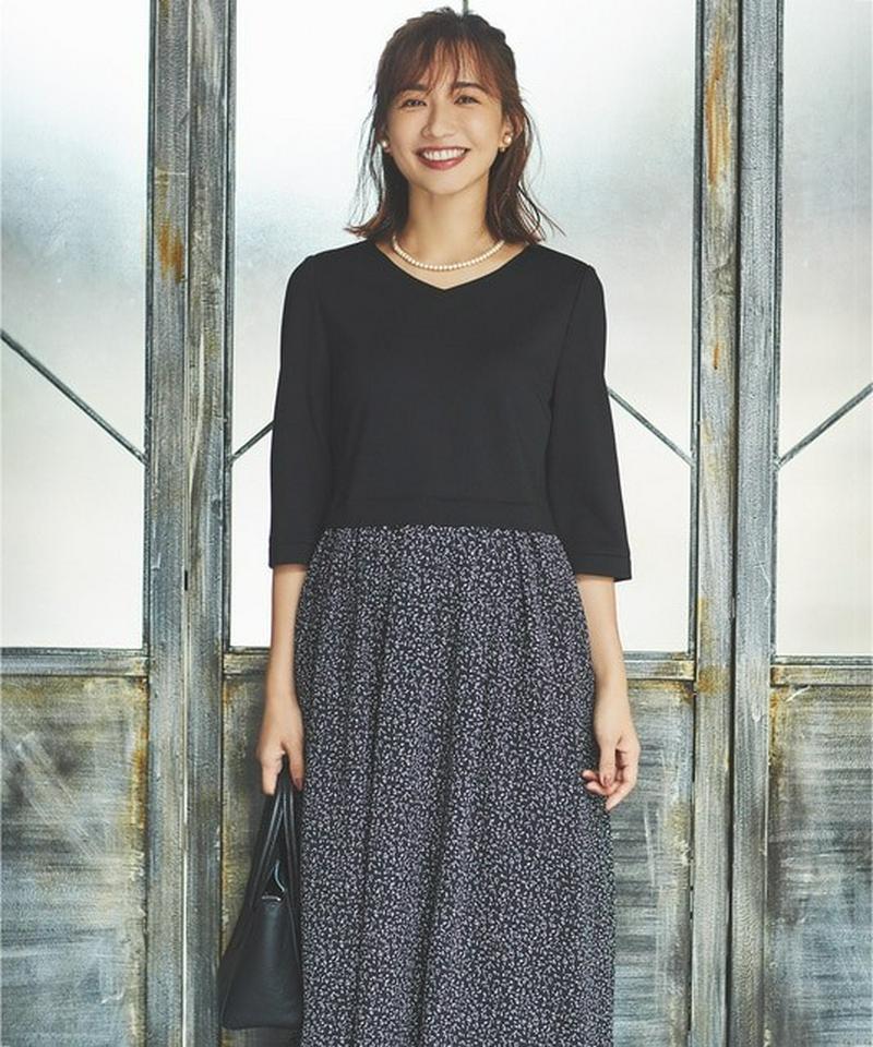【優木まおみさん着用】ギャザーロング ワンピース